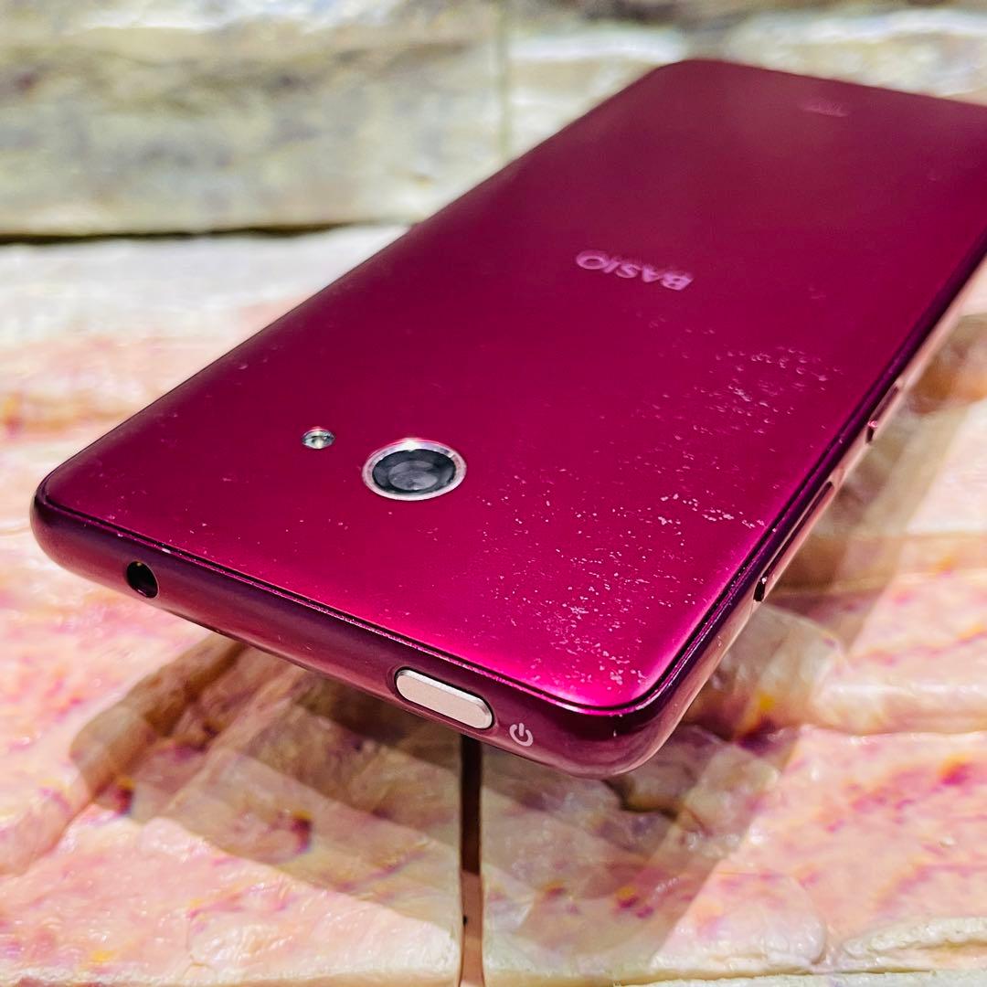 SIMフリー KYOCERA BASIO 4 32GB ワインレッド 電池良好