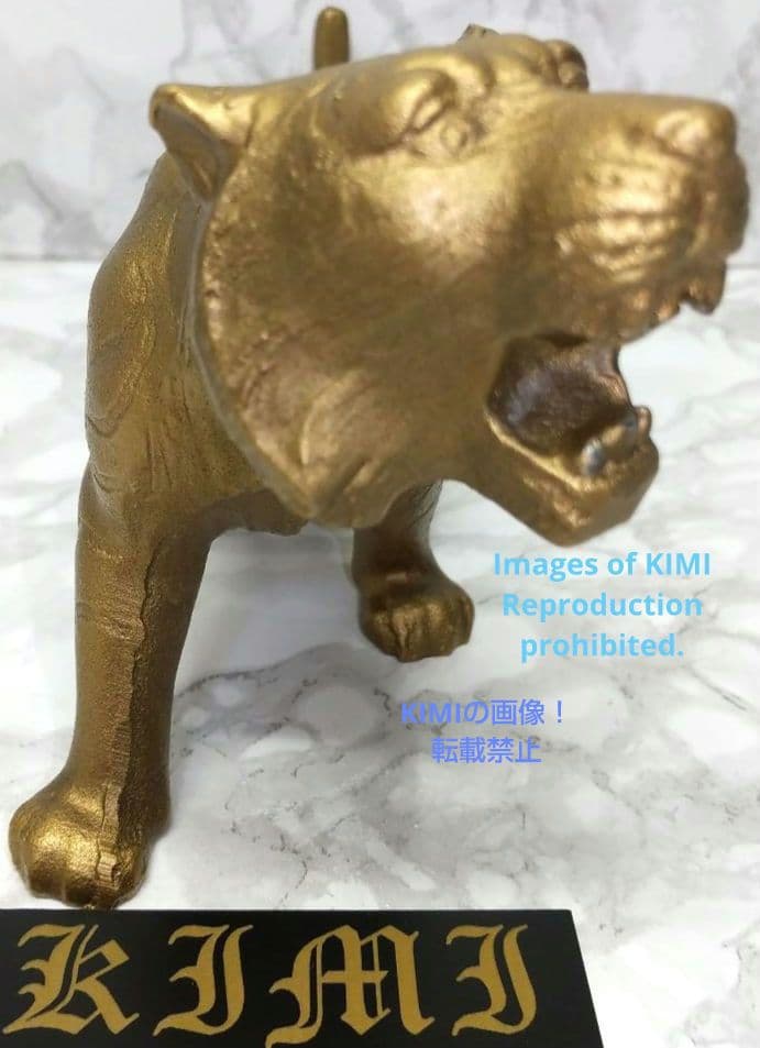 希少 虎 置物 鉄製 全長23cm 高さ10cm 彫刻 美術 Tiger
