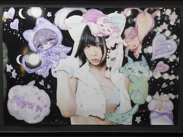 現代アート 温井裕子　直筆サイン『Girl✖Graffiti』40号大1127F