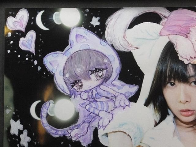 現代アート 温井裕子　直筆サイン『Girl✖Graffiti』40号大1127F