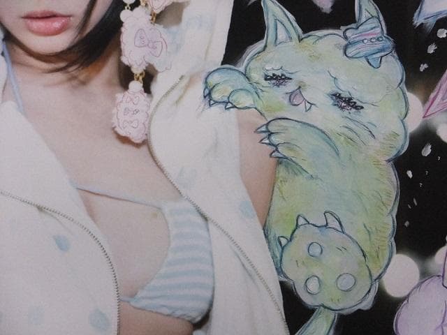 現代アート 温井裕子　直筆サイン『Girl✖Graffiti』40号大1127F