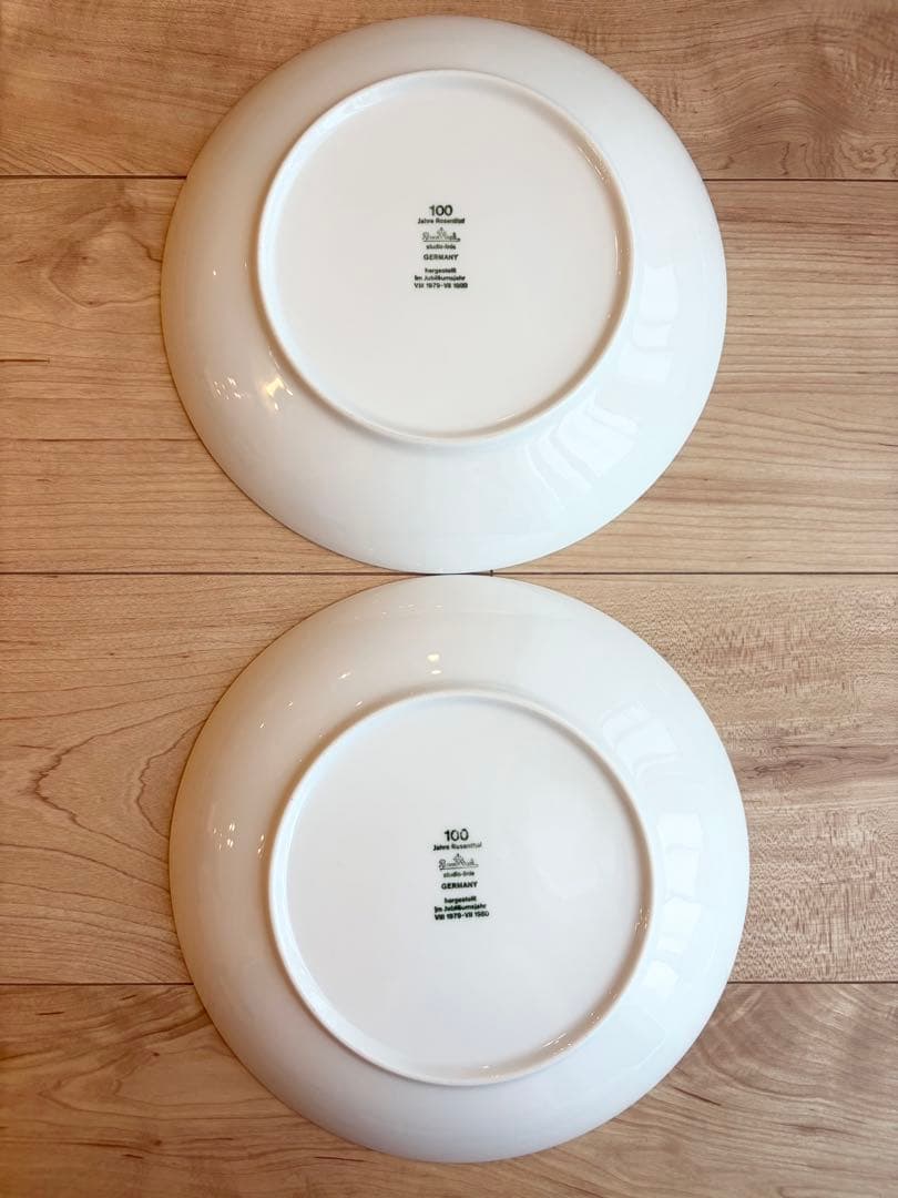 100周年記念 ローゼンタール　スタジオライン 直径約21cmの中皿２枚セット