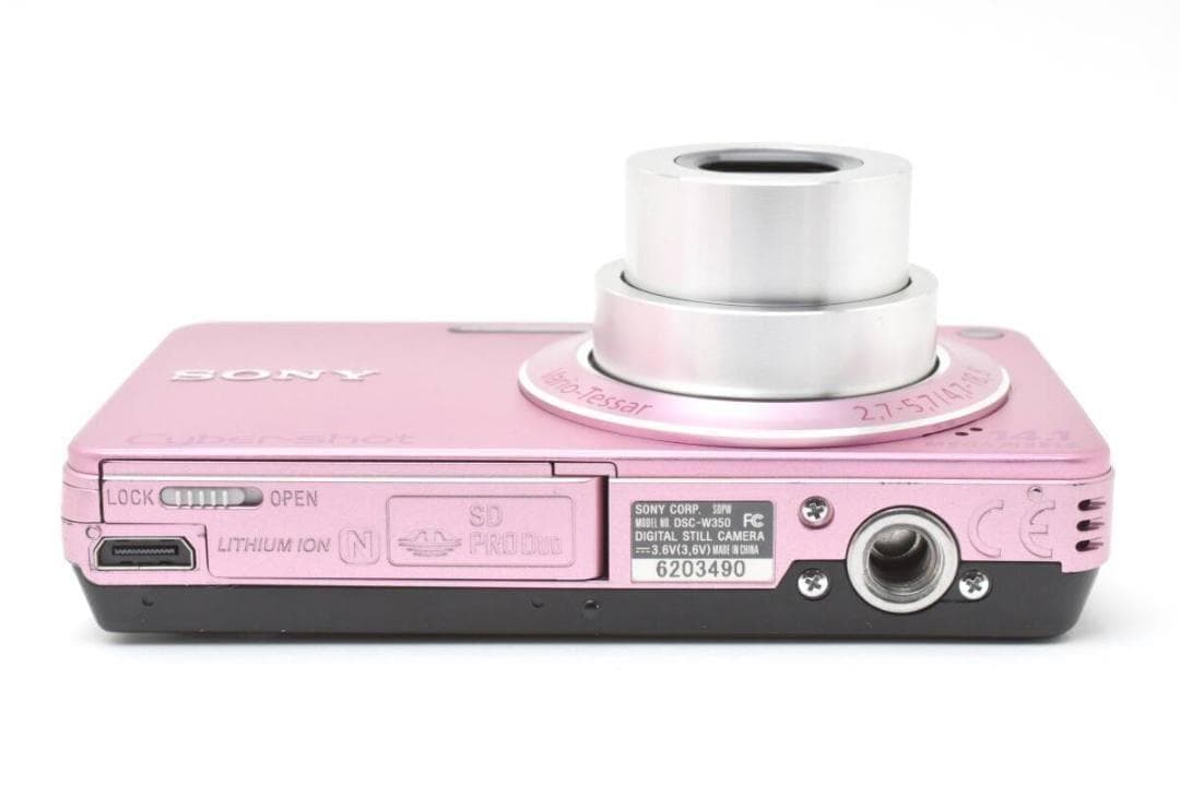 ほぼ新品級　SONY Cyber-shot DSC-W350 ピンク ＃A491