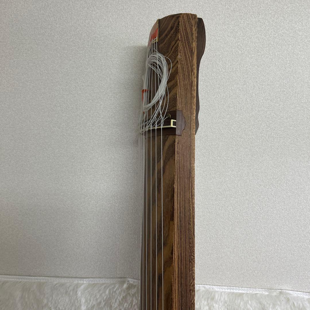 【美品】送料込み　お琴　箏 13弦 オレンジ装飾 和楽器 木製