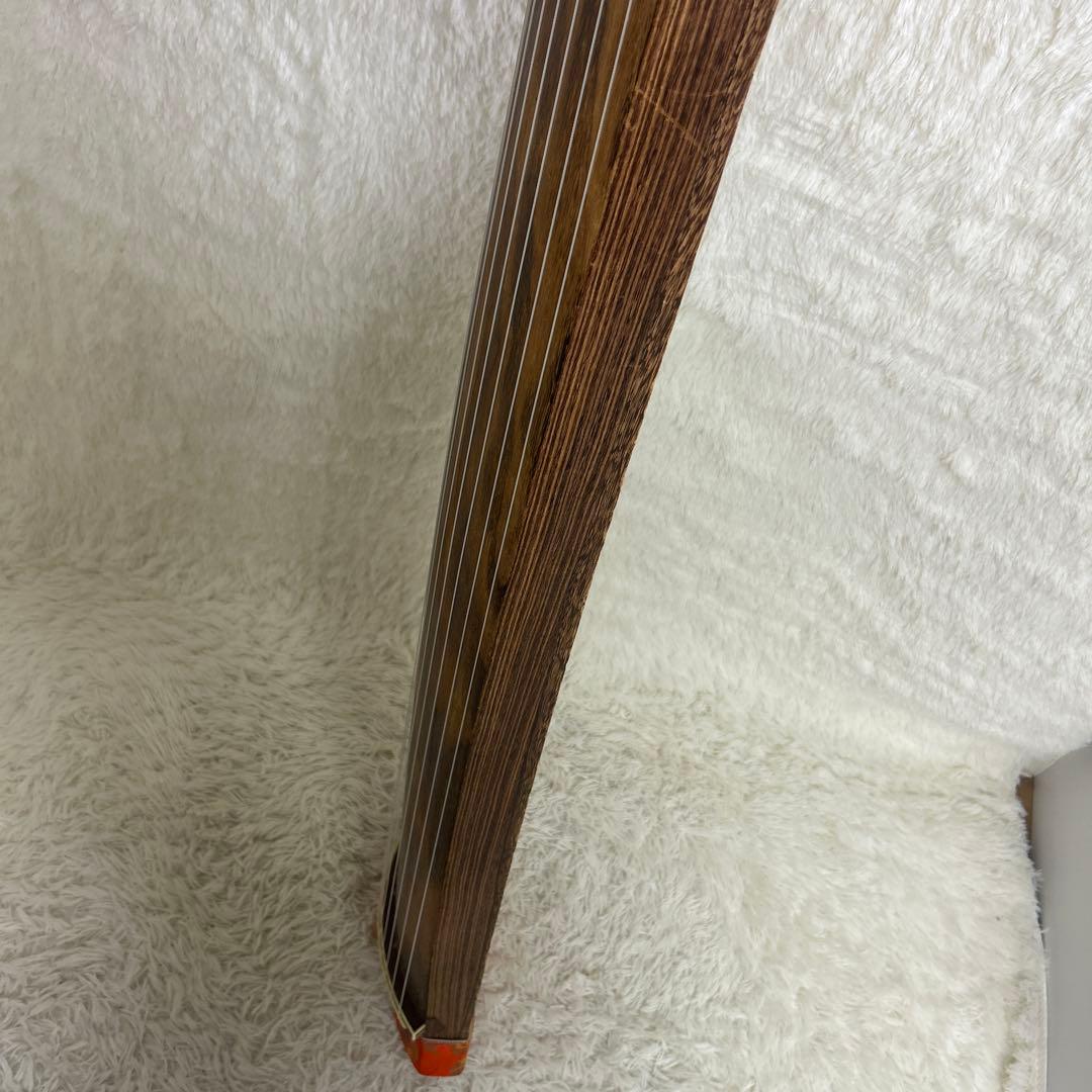 【美品】送料込み　お琴　箏 13弦 オレンジ装飾 和楽器 木製