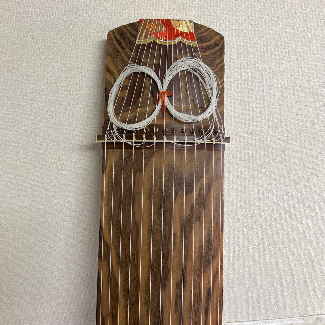 【美品】送料込み　お琴　箏 13弦 オレンジ装飾 和楽器 木製