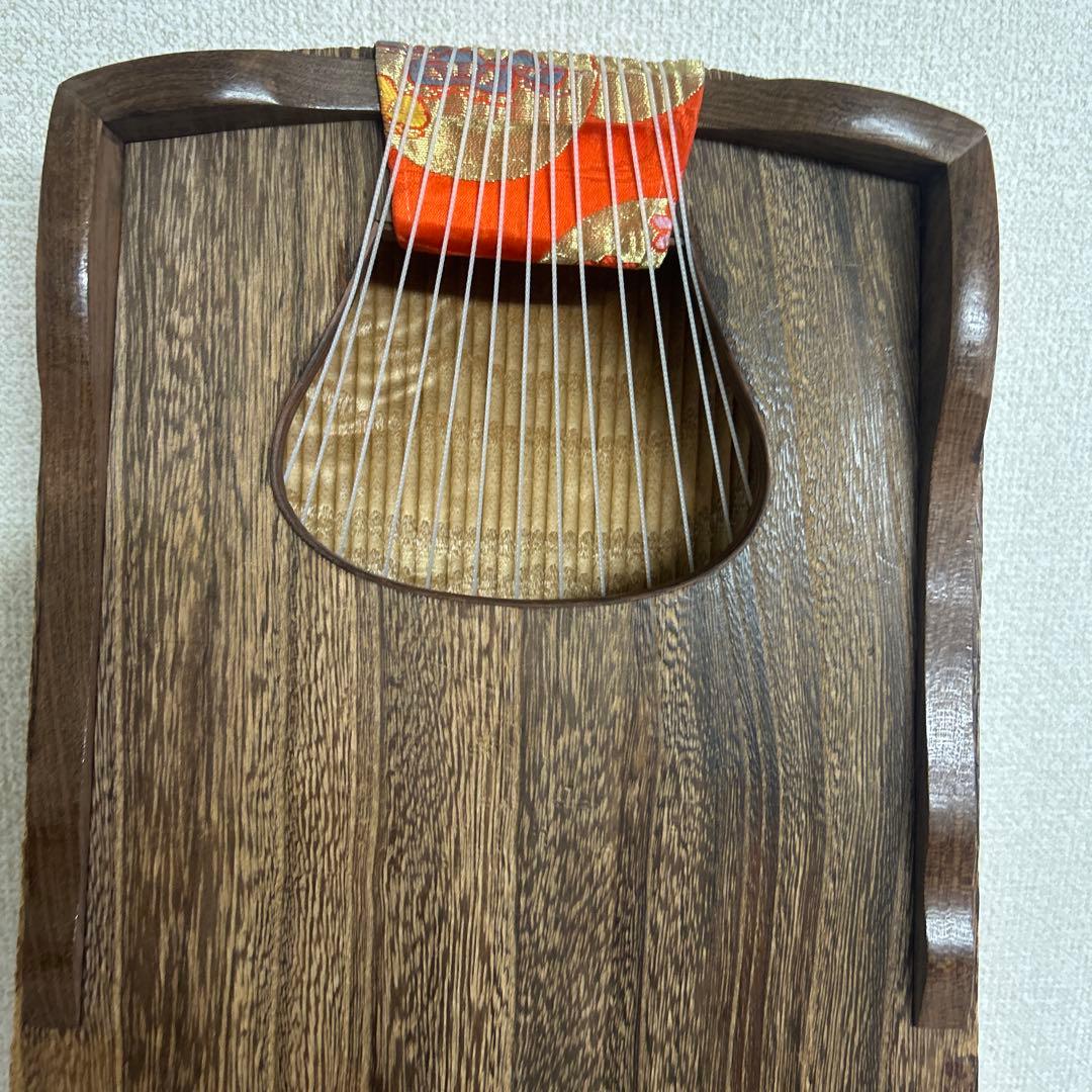 【美品】送料込み　お琴　箏 13弦 オレンジ装飾 和楽器 木製