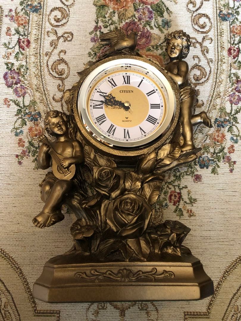 CITIZENエンゼルローズ＃ロココ調置き時計