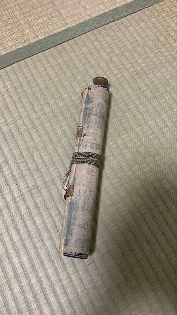 アンティーク水墨画　江戸期　龍　捺印あり　在銘　オリジナル表装　掛け軸