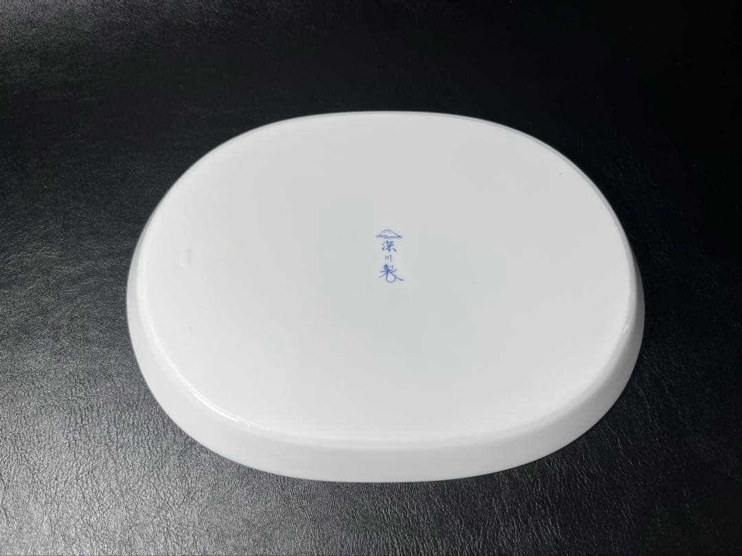 深川製磁　花丸紋　楕円皿　１枚　蕎麦猪口[デザートカップ]　1点