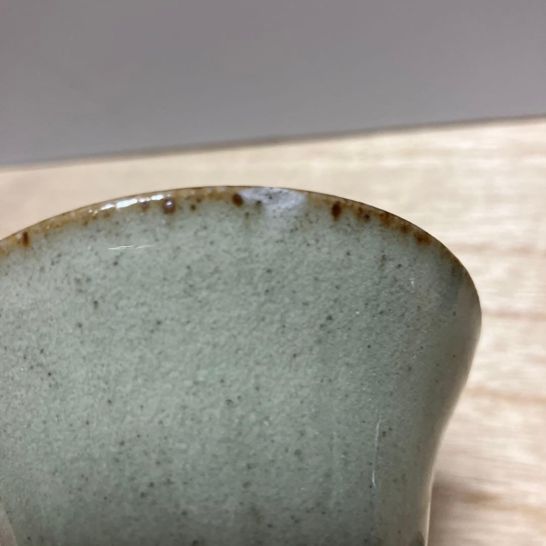 D-4 青龍窯 蓋付湯呑み 4客セット 青磁 貫入 煎茶道具 茶器 和食器