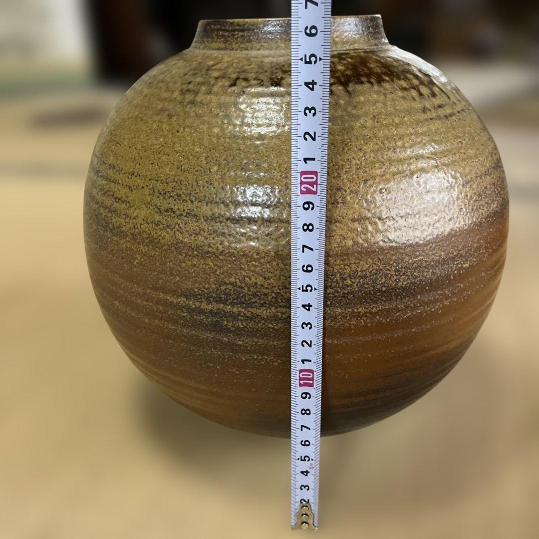 『陶器』備前焼 風 壺　焼締め　花器　花瓶