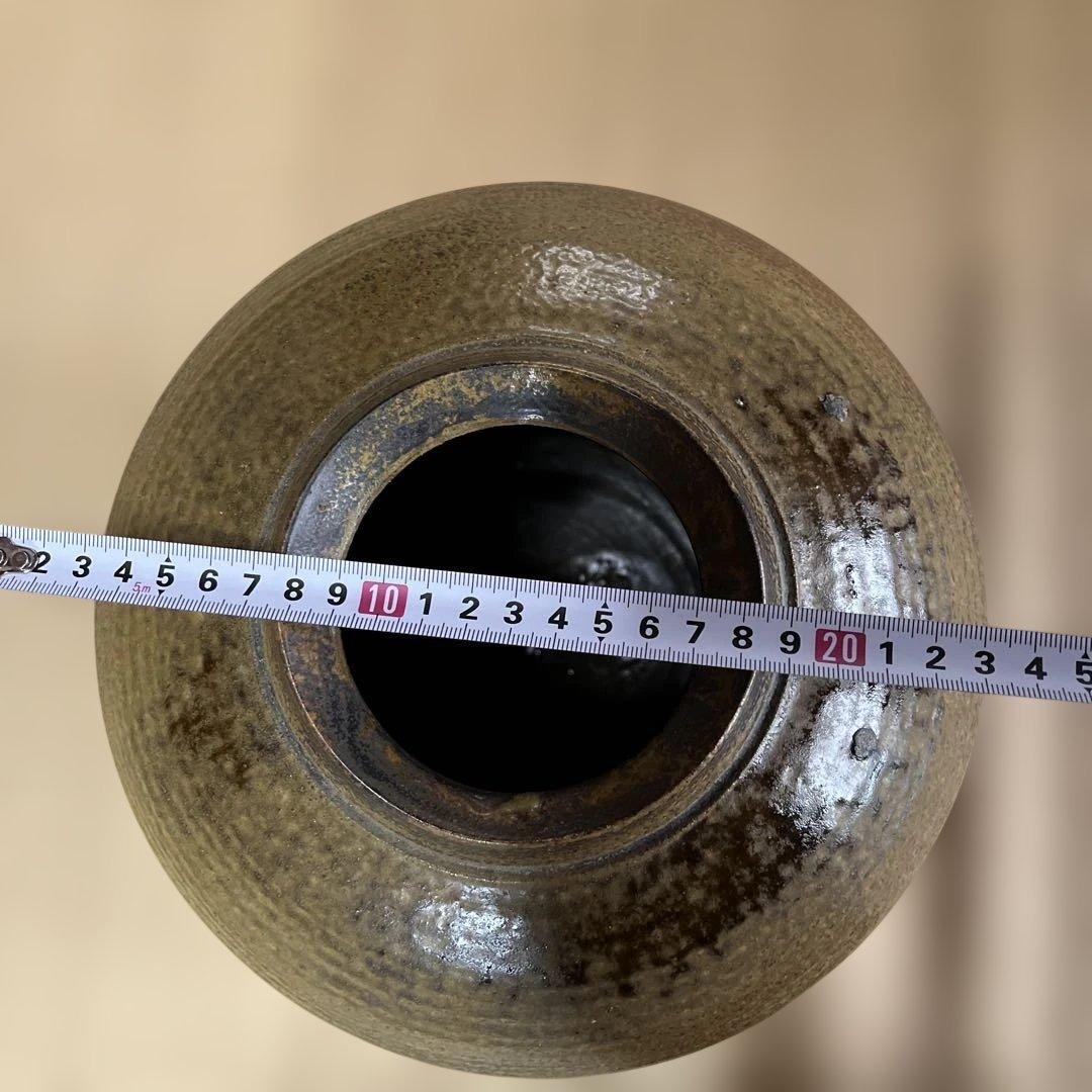 『陶器』備前焼 風 壺　焼締め　花器　花瓶