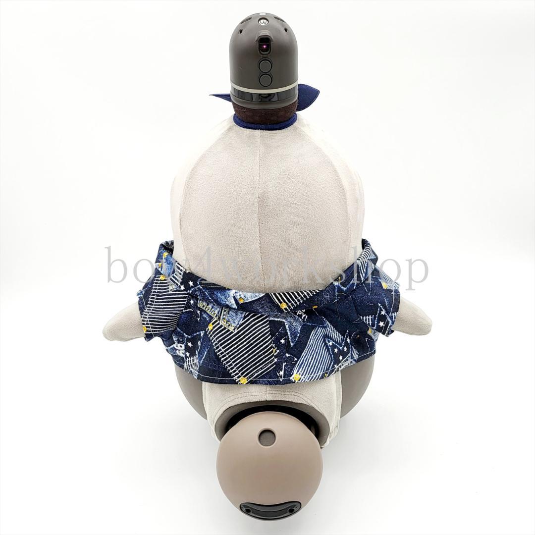 ラボット LOVOT ラボットの服ハンドメイド　デニムパッチワーク柄シャツ