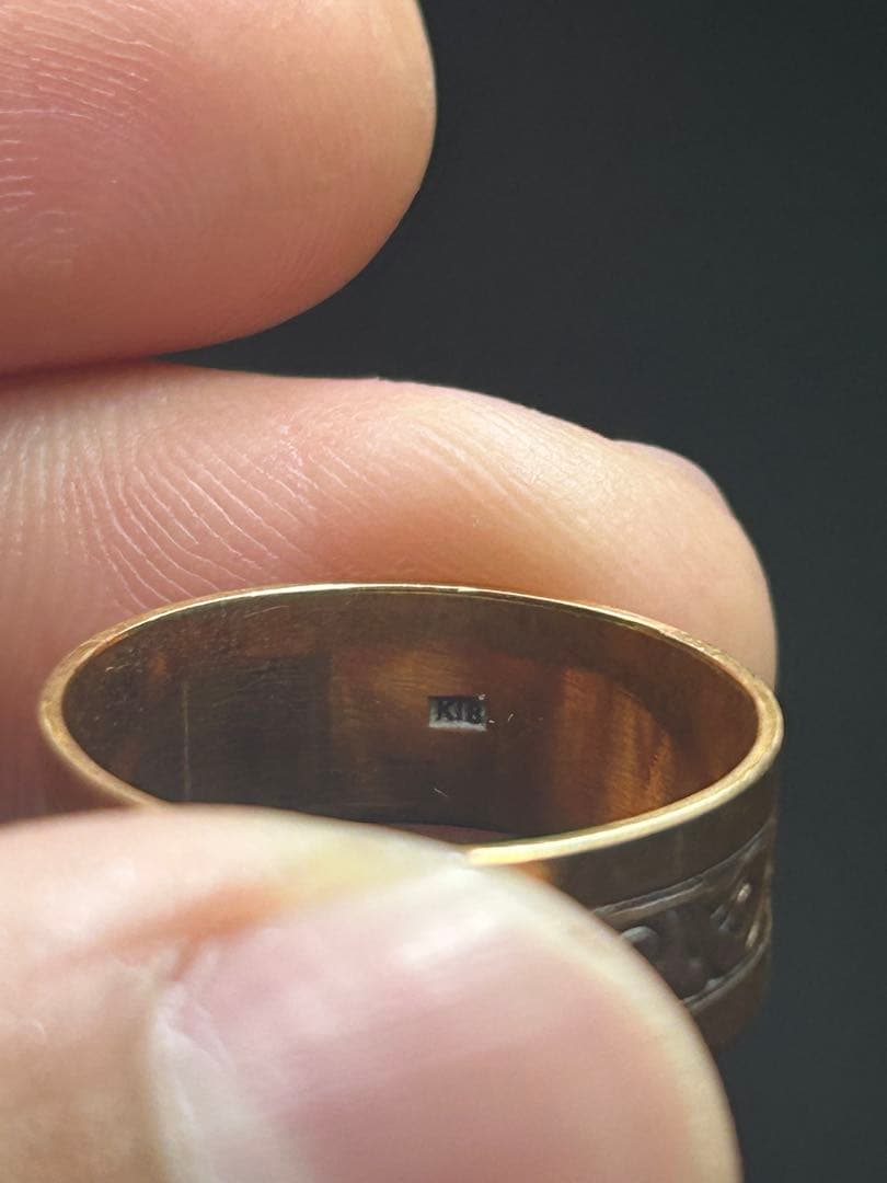 【K18刻印あり／4.6g】18金ゴールドリング
