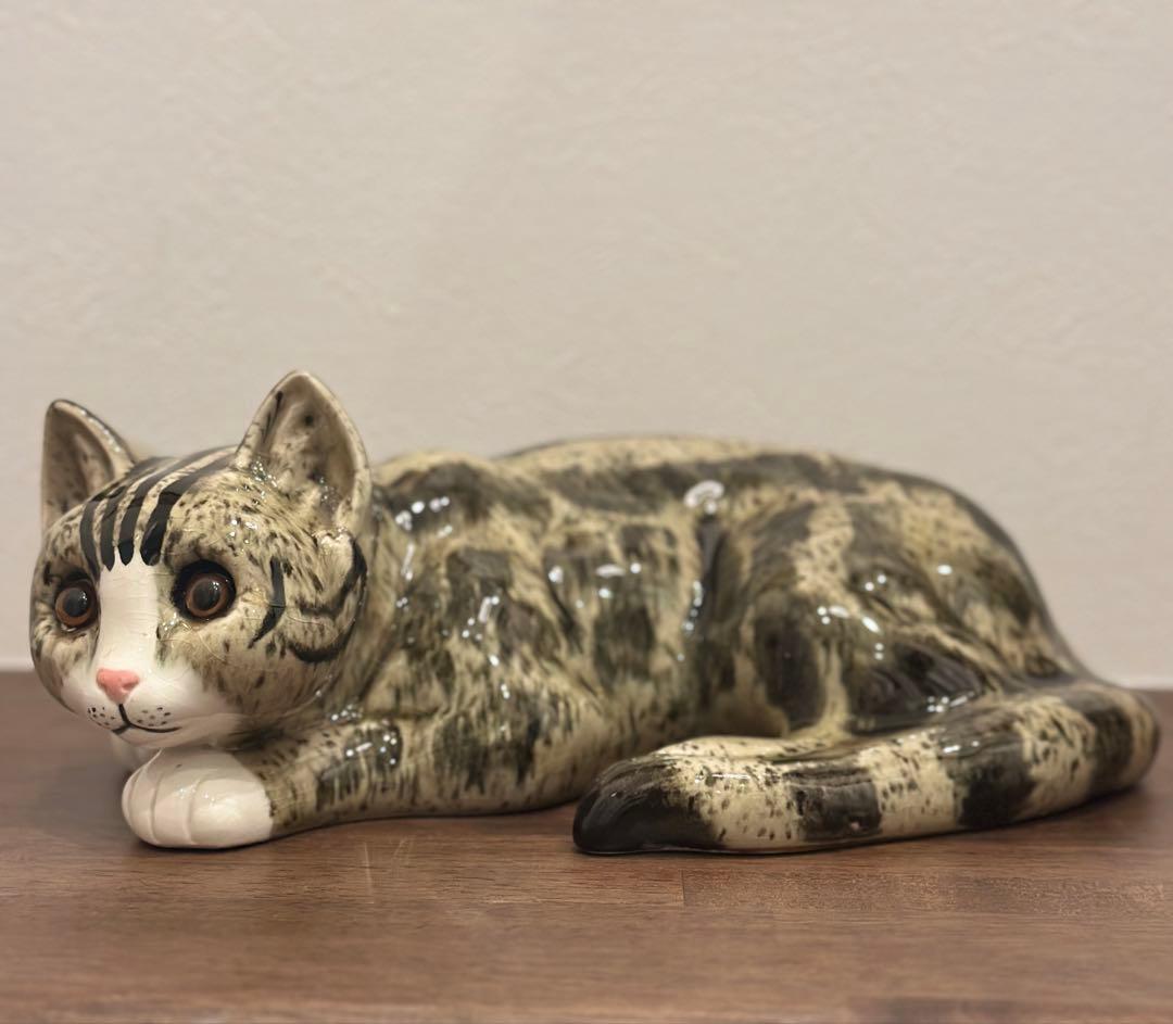 猫の陶器置物 親子セット　ビンテージ