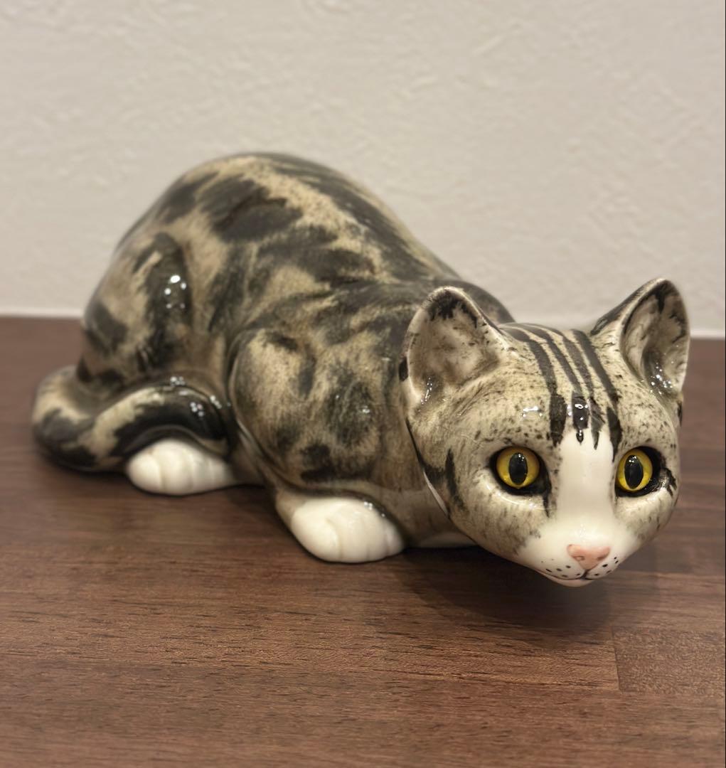 猫の陶器置物 親子セット　ビンテージ