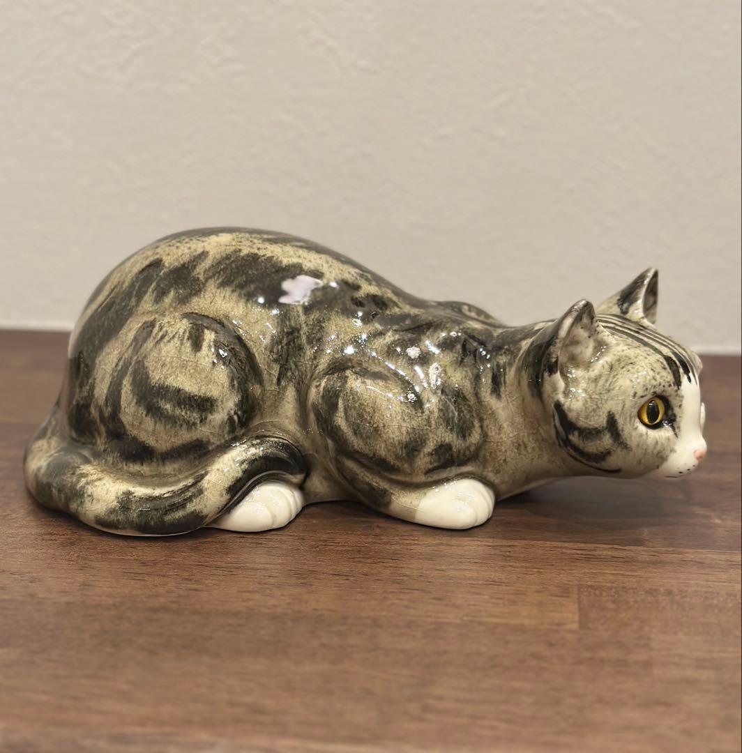 猫の陶器置物 親子セット　ビンテージ