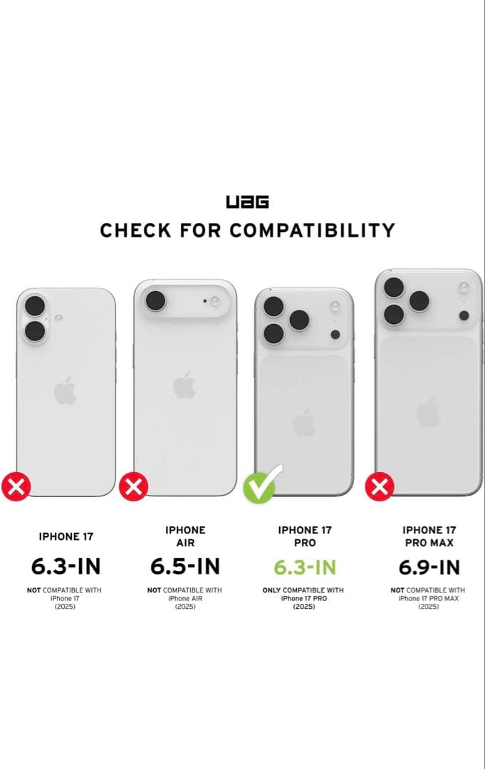 UAG iPhone 17 Pro ケース、チタン、MagSafe対応