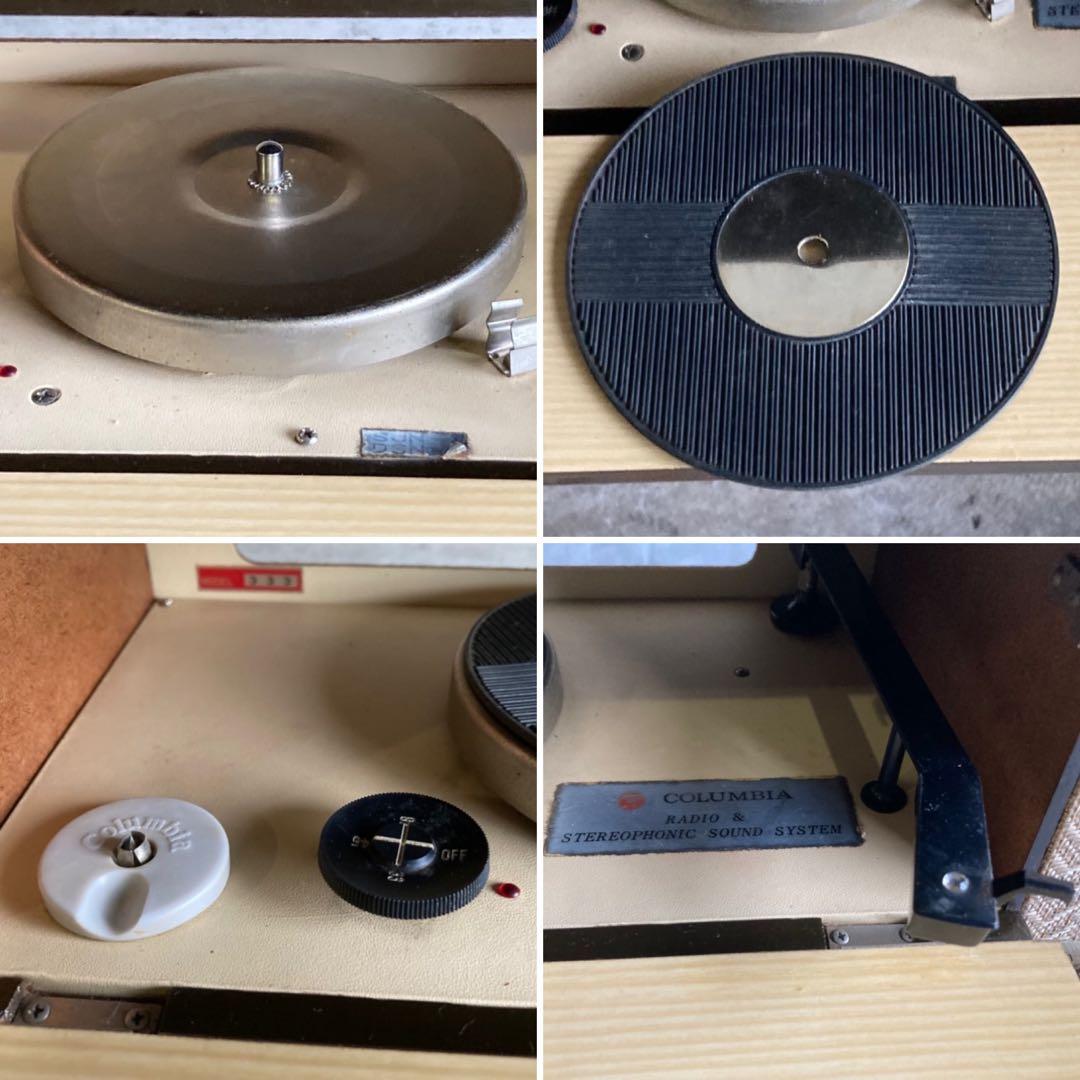 コロンビア 真空管 レコードプレーヤー ラジオ 台 棚 置物 インテリア レトロ