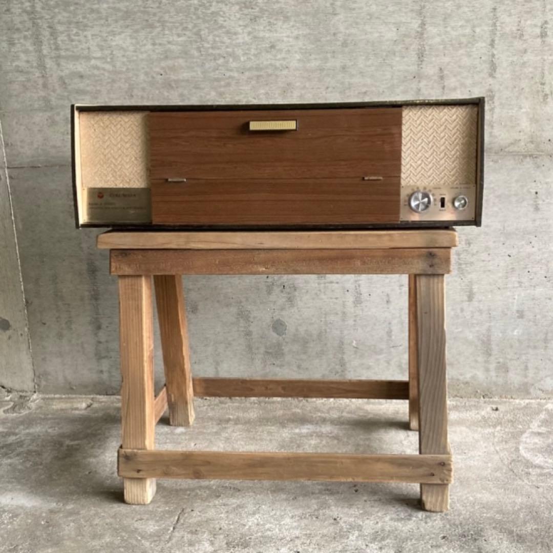 コロンビア 真空管 レコードプレーヤー ラジオ 台 棚 置物 インテリア レトロ