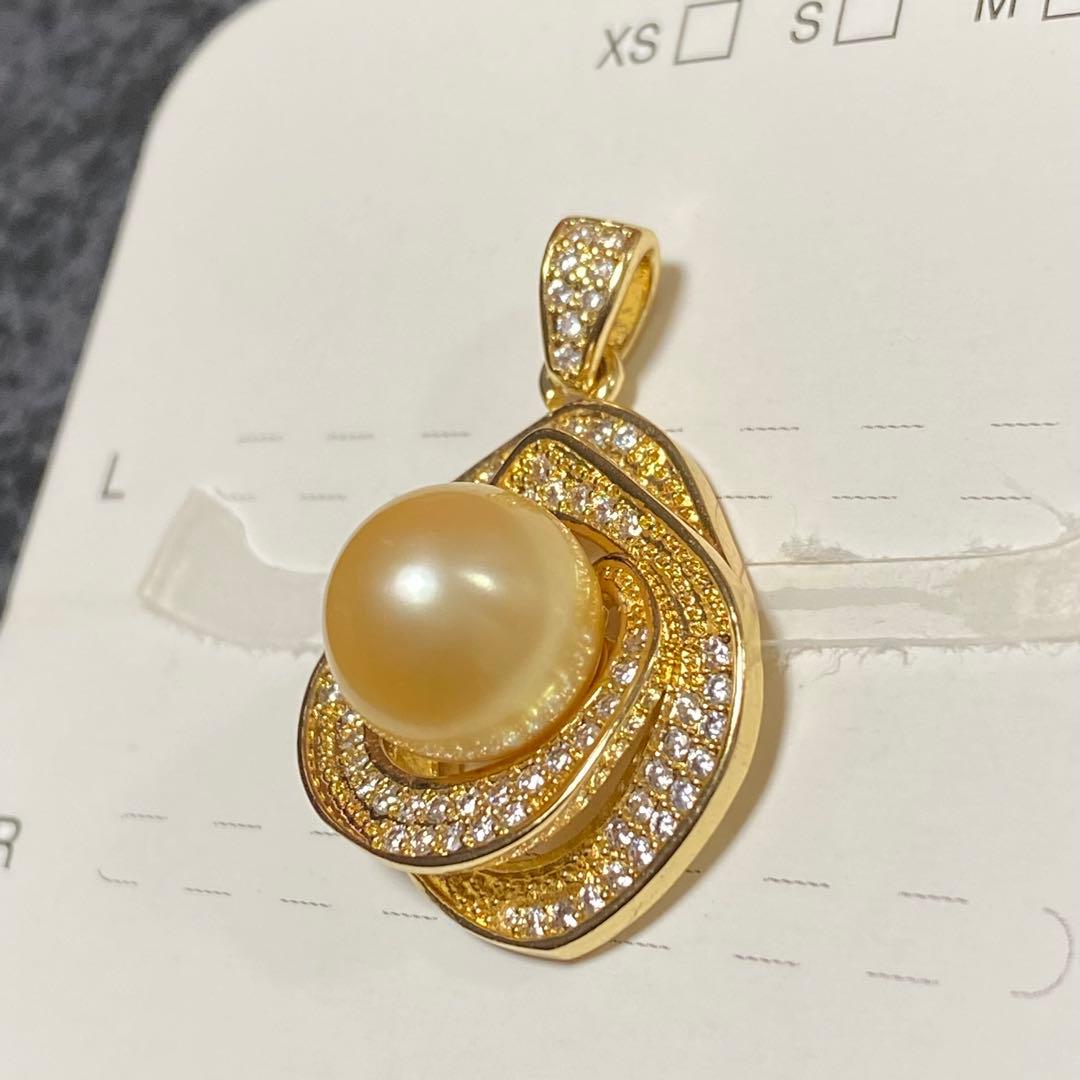 真珠 ペンダント ペンダントトップ ネックレストップ ゴールド 淡水パール