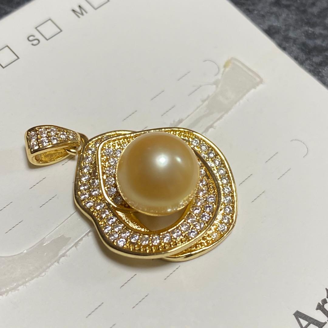 真珠 ペンダント ペンダントトップ ネックレストップ ゴールド 淡水パール