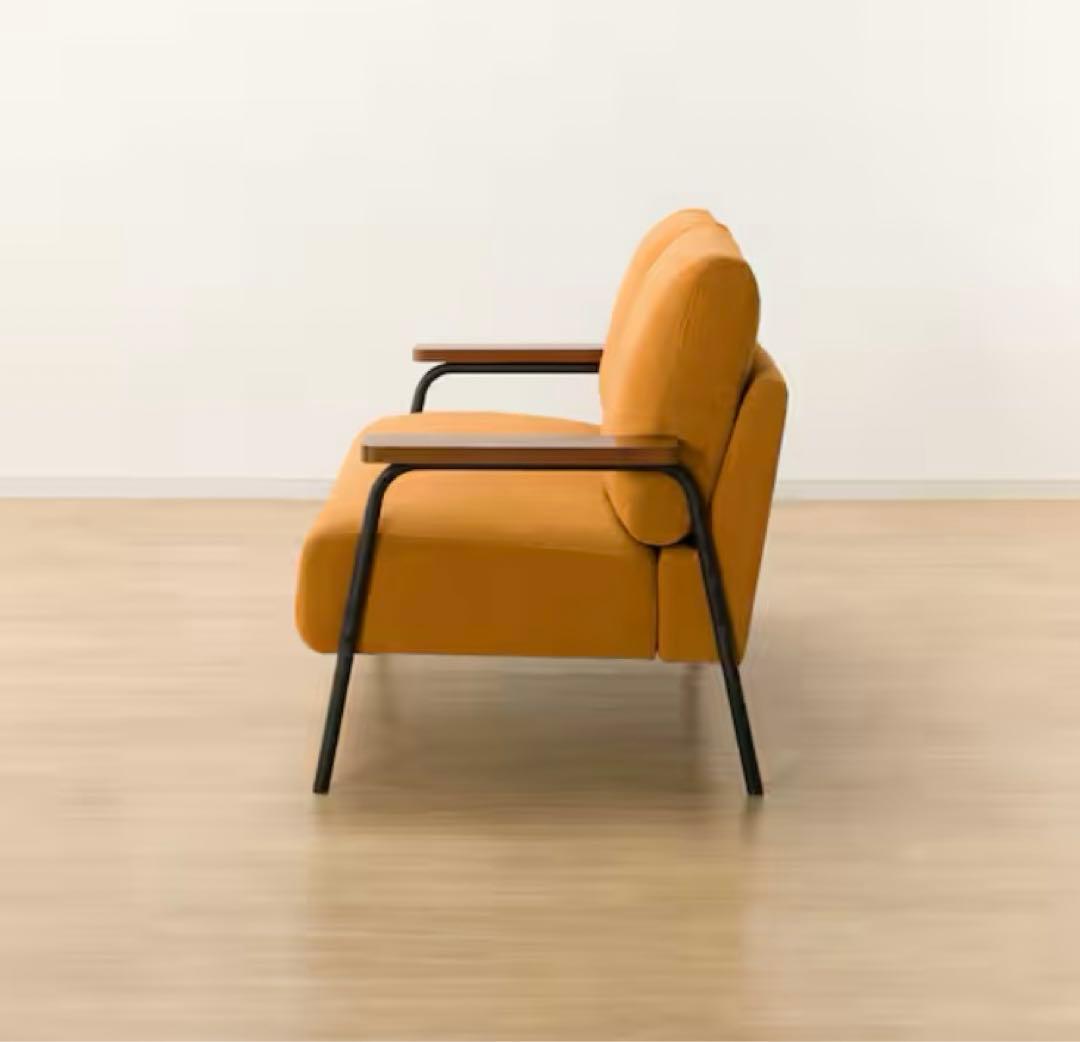 【美品！！】コーデュロイ生地のコンパクトソファ 布張りタイプ