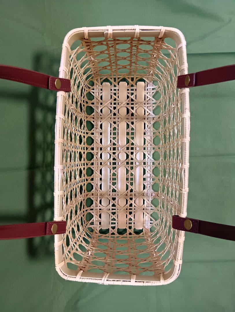 竹製手さげかご　ハンドメイド