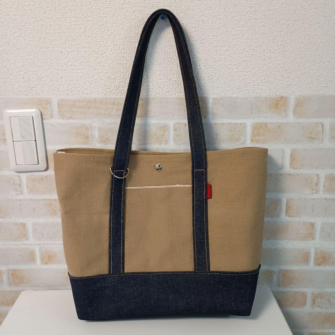 なつあき様オーダー品 井原デニム ベージュ セルヴィッチデニム 使用（L）