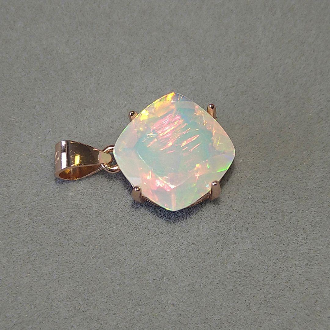 エチオピア産　オパール ♢クッションカット リングsilver925