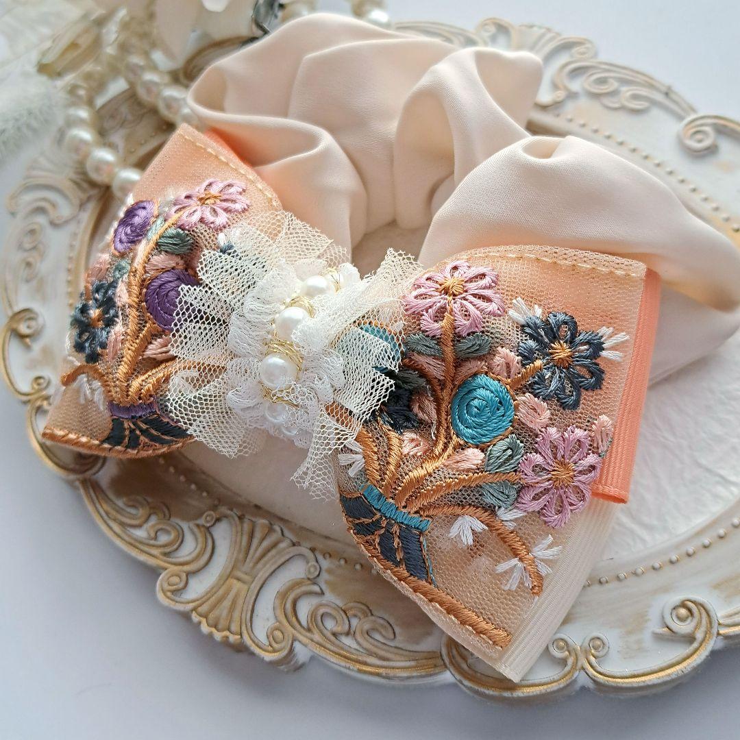 紅茶様お取引中⭐3430⭐❣️大人可愛い華やかアクセ❣️オリジナル✴インド刺繍