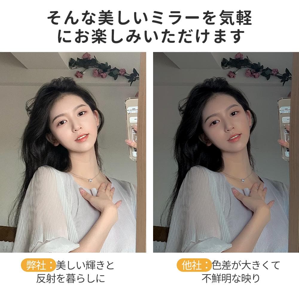 全身鏡 姿見鏡 スタンドミラー ノンフレーム 160*50CM