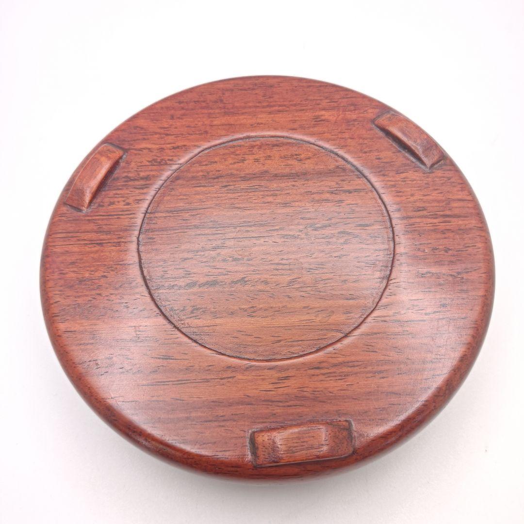 《B 478》硯　丸形 丸硯　蓋付　箱入り　書道