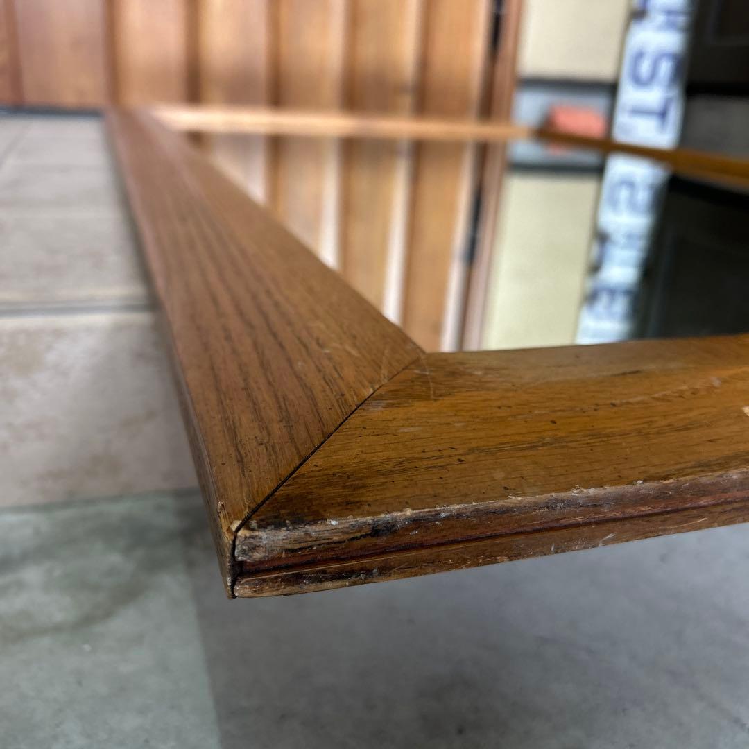 大きな ヴィンテージ ウッドミラー 立て掛け 鏡 Wood Miller 姿見