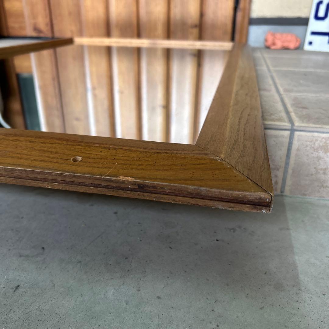 大きな ヴィンテージ ウッドミラー 立て掛け 鏡 Wood Miller 姿見