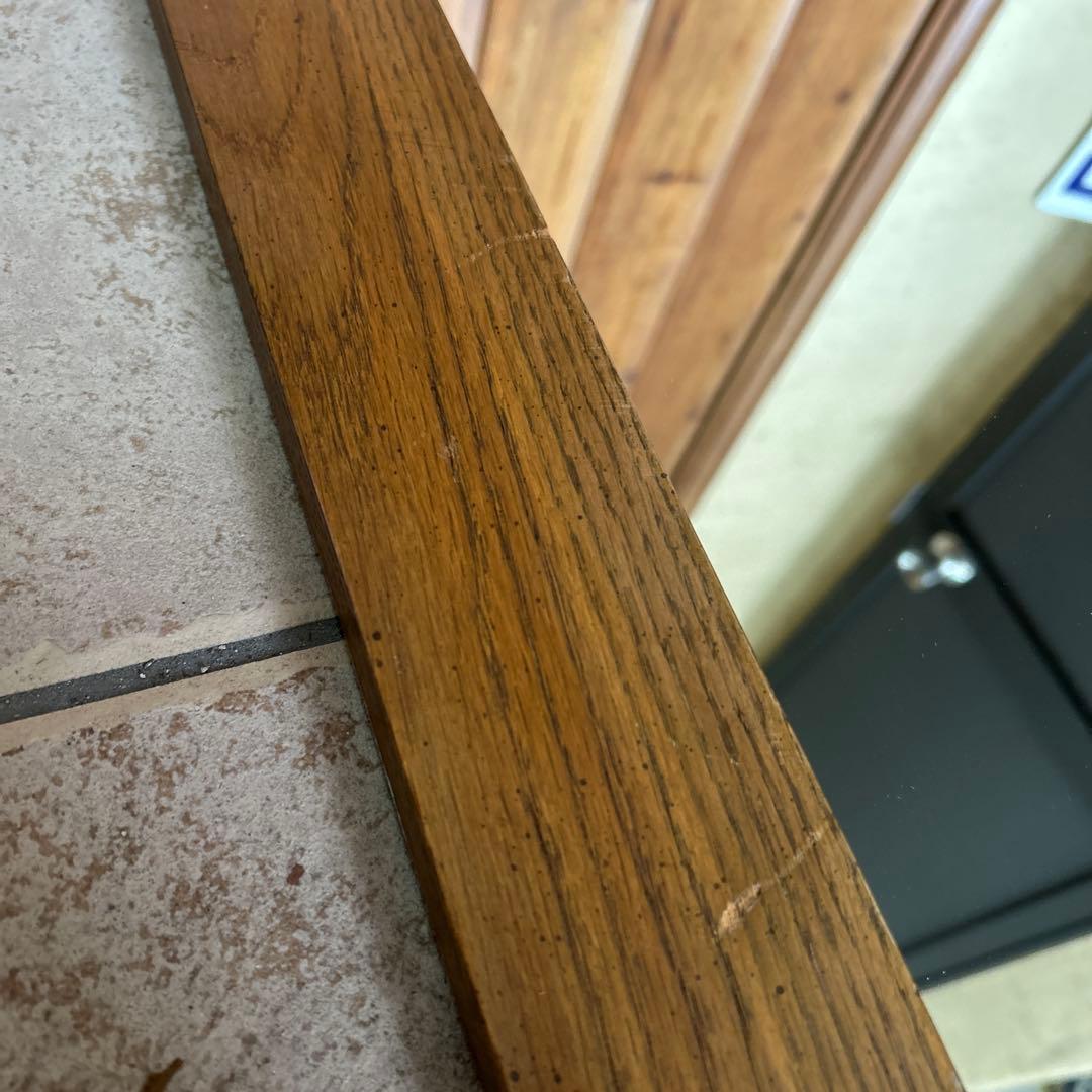 大きな ヴィンテージ ウッドミラー 立て掛け 鏡 Wood Miller 姿見