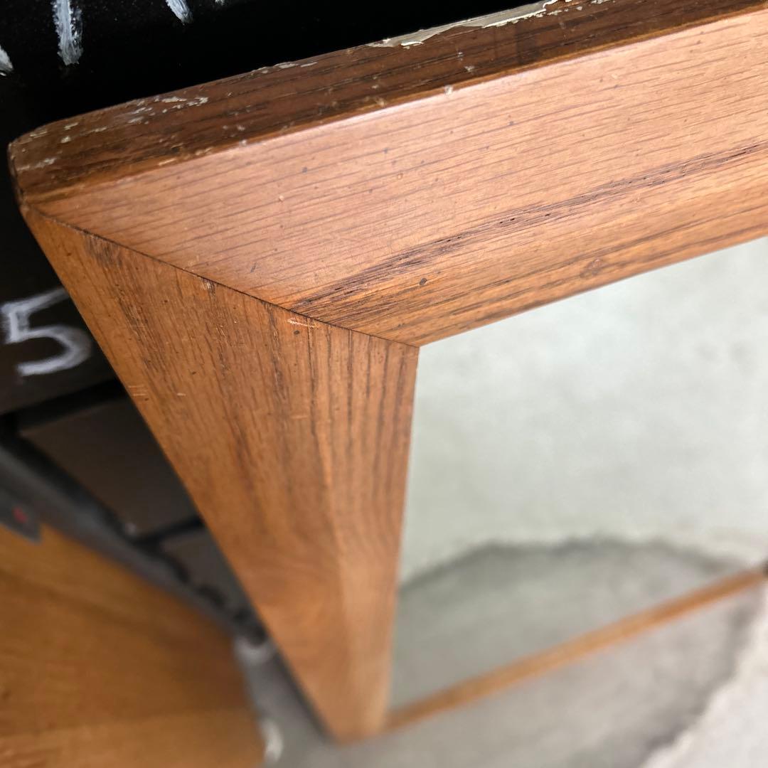 大きな ヴィンテージ ウッドミラー 立て掛け 鏡 Wood Miller 姿見