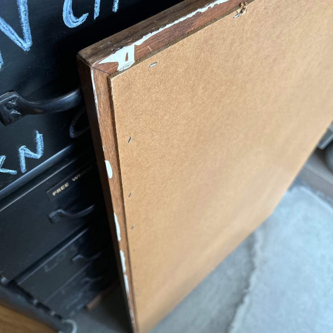 大きな ヴィンテージ ウッドミラー 立て掛け 鏡 Wood Miller 姿見