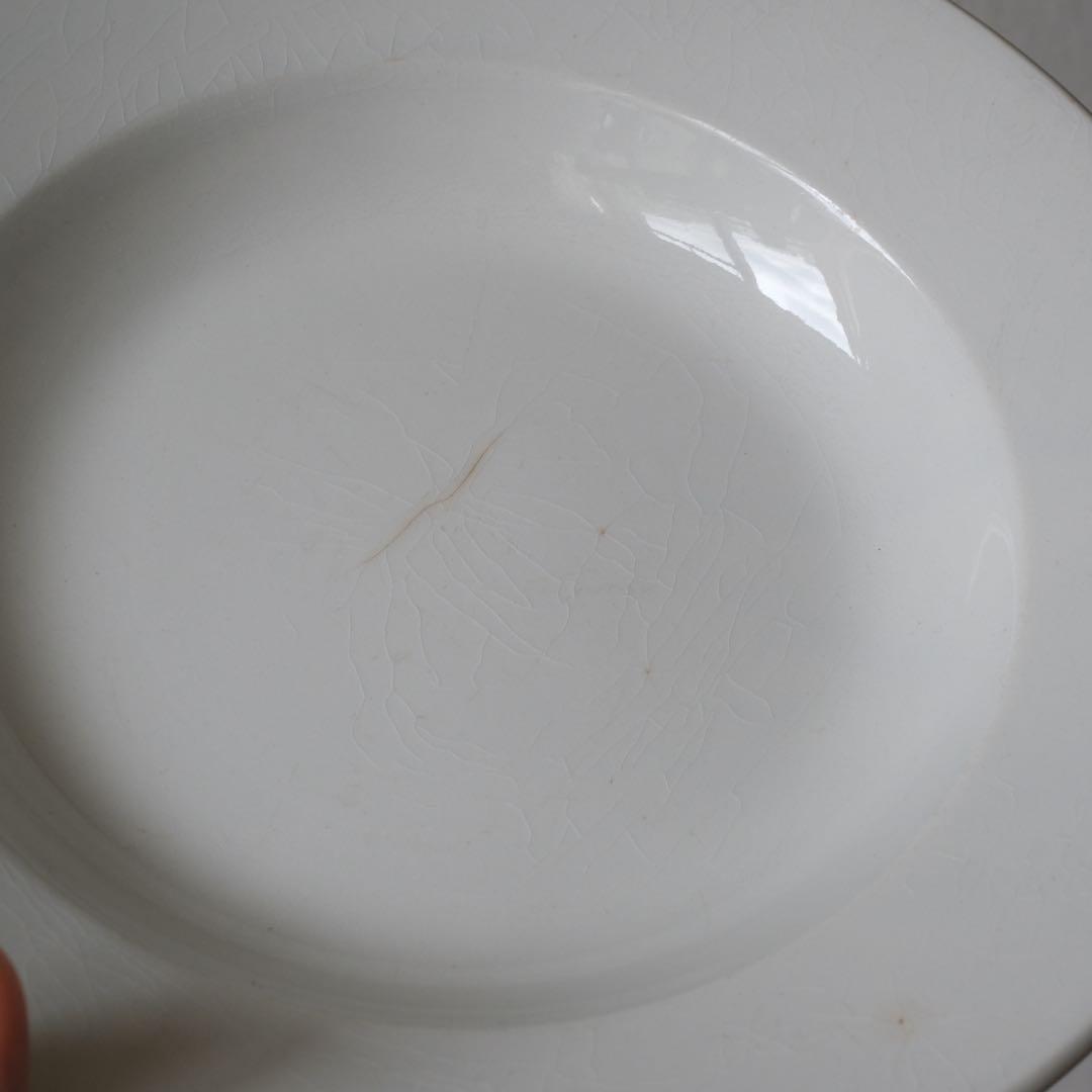 クレイユエモントロー窯　スープ皿　フランスアンティーク