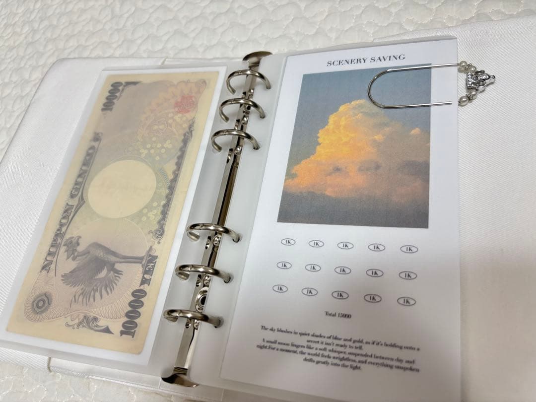 バインダー貯金　景色リフィル　6枚　2000円