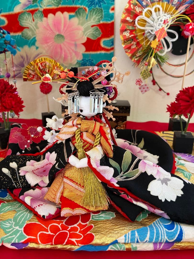 ちりめん細工　創作人形　舞妓　ハンドメイド