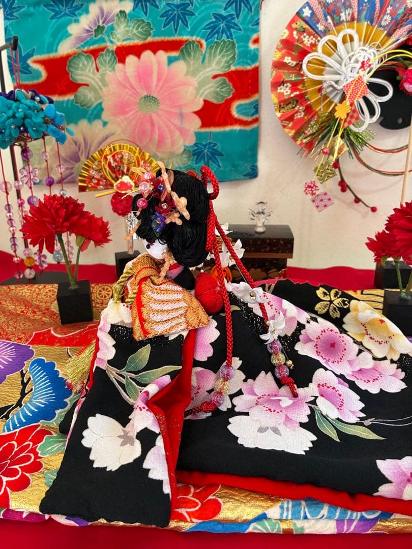 ちりめん細工　創作人形　舞妓　ハンドメイド