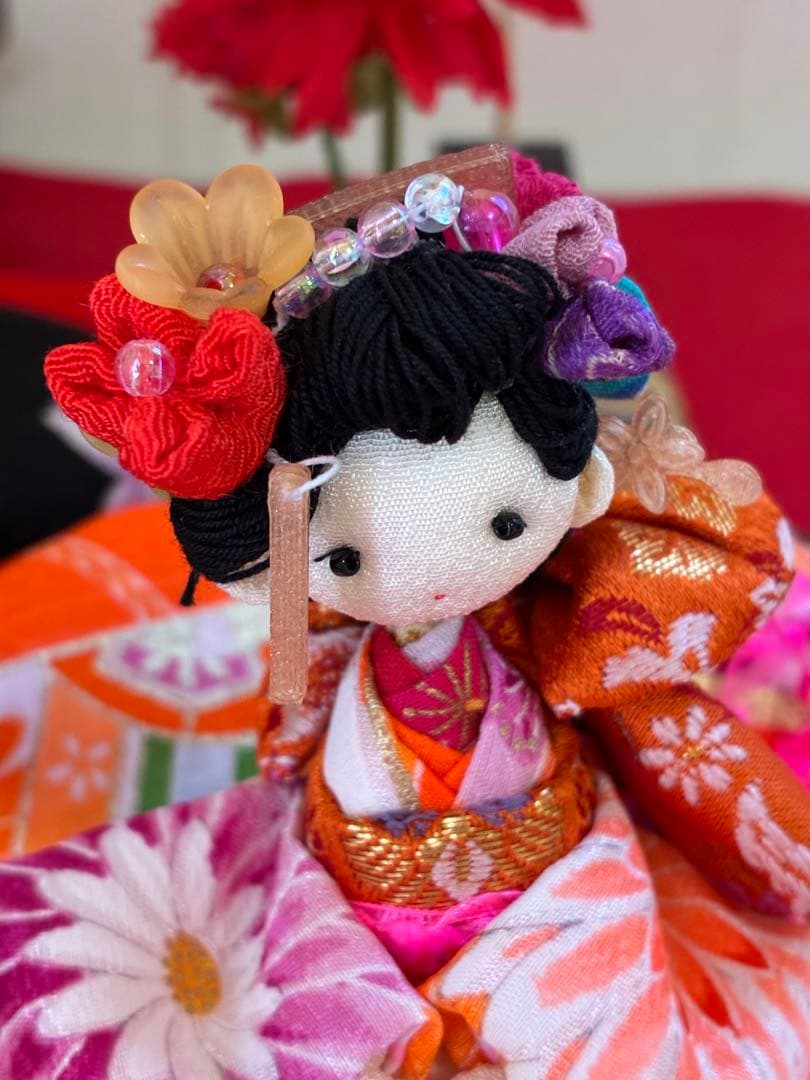 ちりめん細工　創作人形　舞妓　ハンドメイド