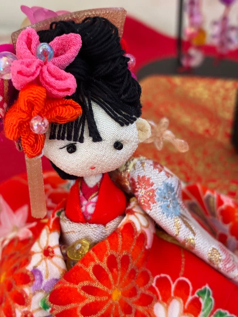 ちりめん細工　創作人形　舞妓　ハンドメイド