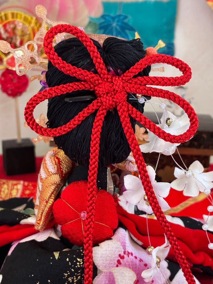 ちりめん細工　創作人形　舞妓　ハンドメイド