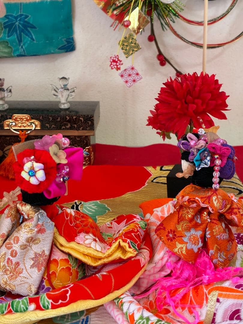 ちりめん細工　創作人形　舞妓　ハンドメイド