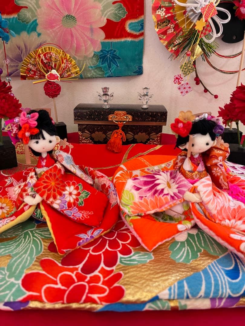 ちりめん細工　創作人形　舞妓　ハンドメイド