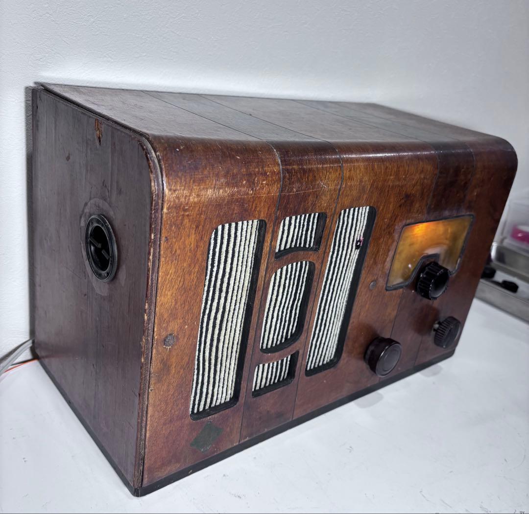 真空管ラジオ 放送局型第百二十三号受信機　トランスレスミタカ電機　整備済