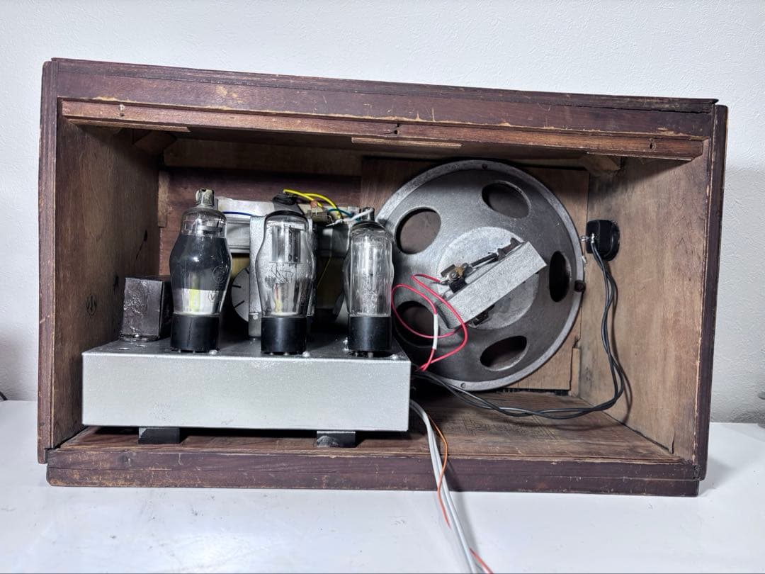 真空管ラジオ 放送局型第百二十三号受信機　トランスレスミタカ電機　整備済
